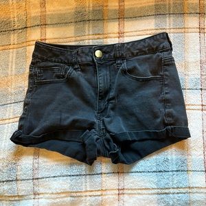 American Eagle High Rise Black Shorts
